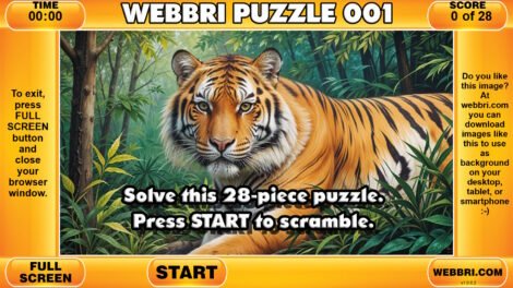 Webbri Puzzle 001 – Solve a 28 piece puzzle – Free Browser Game